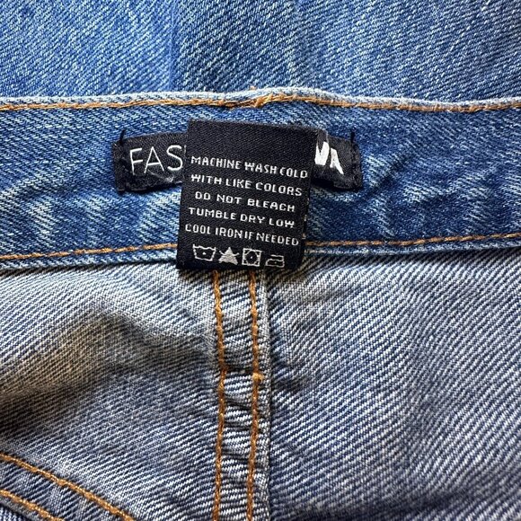 Women's Junior 11 Fashion Nova Crossover Straight Leg Jeans Non-Stretch - Picture 8 of 8